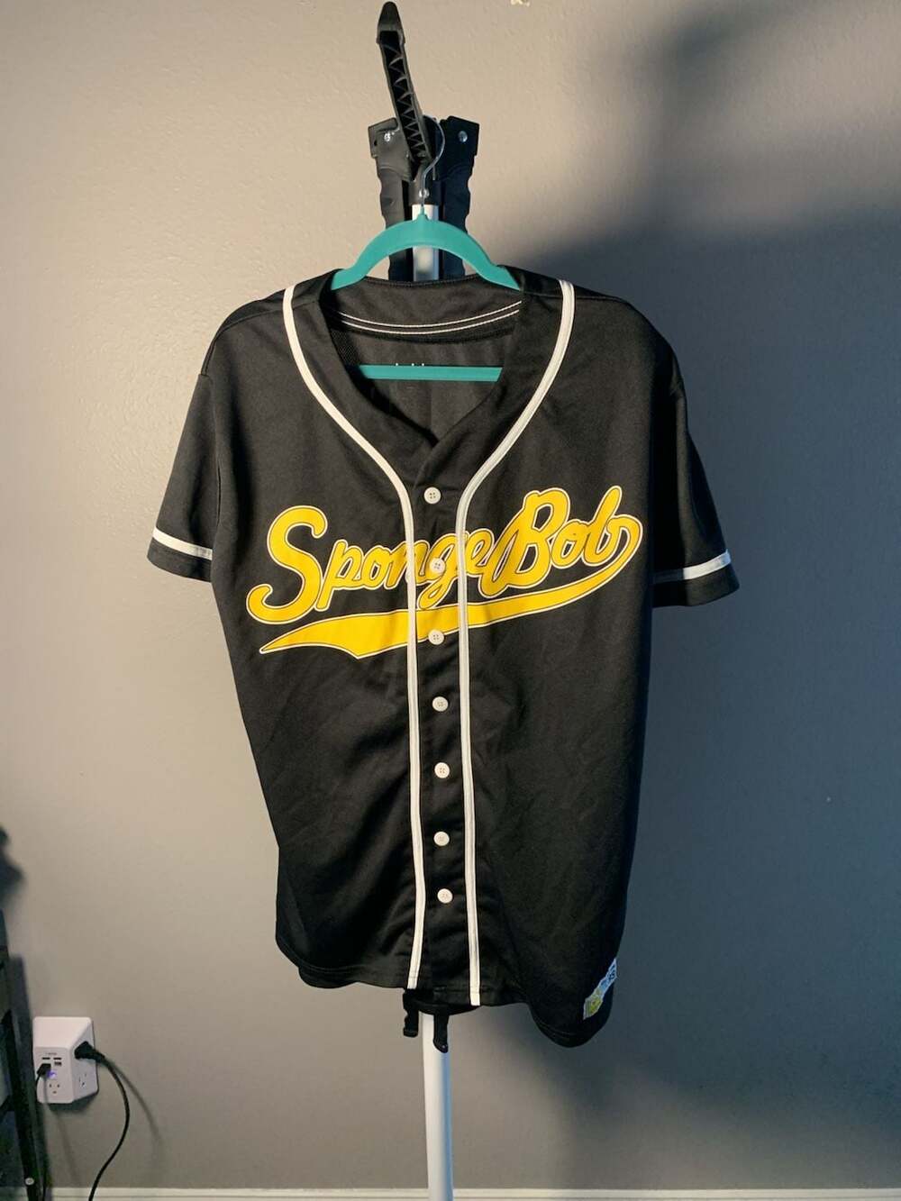 Nickelodeon SpongeBob SquarePants and Patrick Star Black Mesh Baseball Jersey